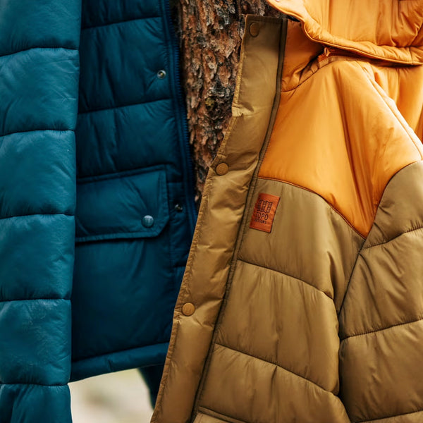 DOUDOUNE A CAPUCHE "RETRO RIDGE PUFFER" - POND BLUE/BEETLE