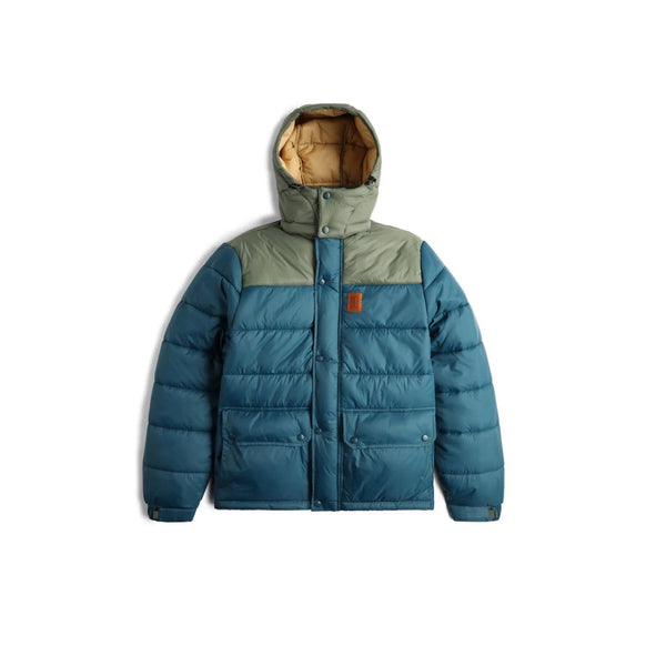 DOUDOUNE A CAPUCHE "RETRO RIDGE PUFFER" - POND BLUE/BEETLE